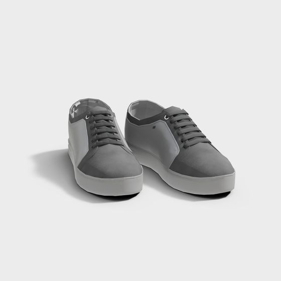 Stylish Low-Polygon Casual Shoe 3D model