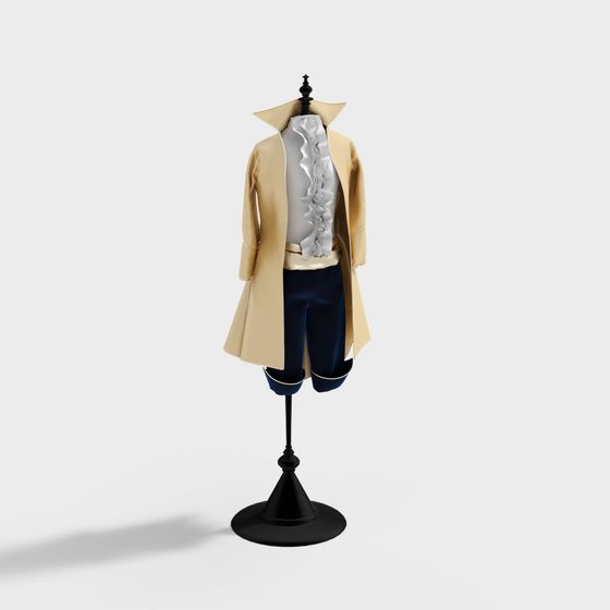 Elegant 18th Century Noble Costume 3D model