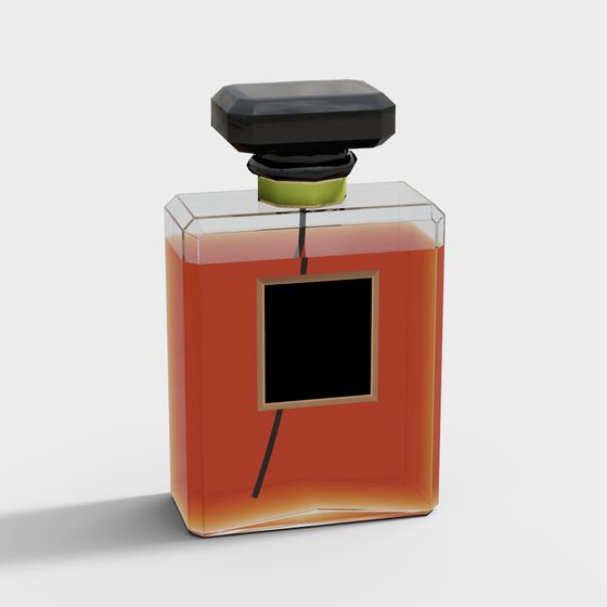 Elegant Square Perfume Bottle 3D model