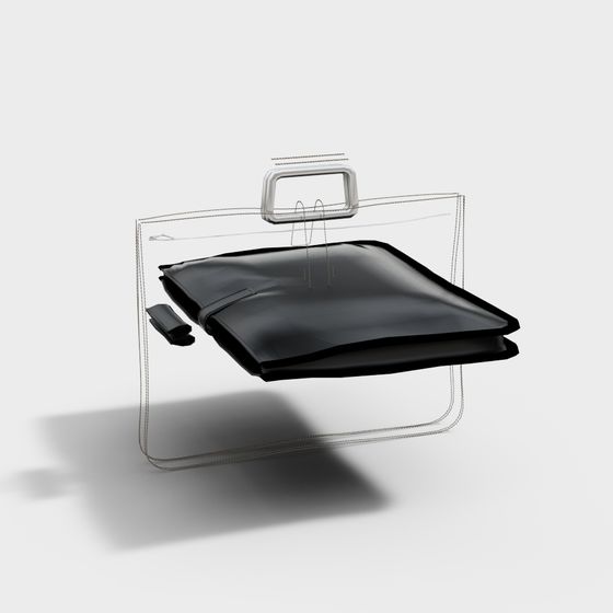 Elegant Low-Poly Briefcase 3D model