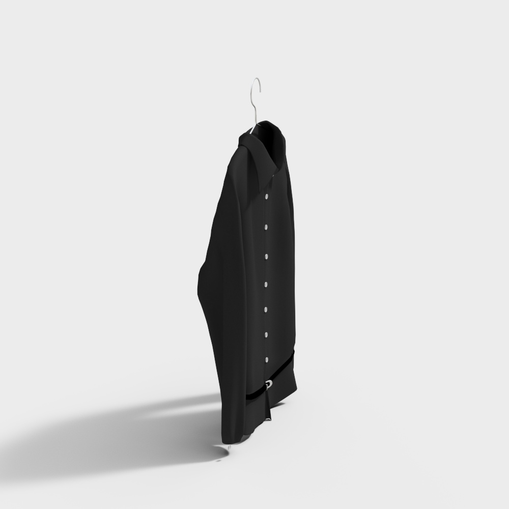 Elegant Black Shirt 3D model