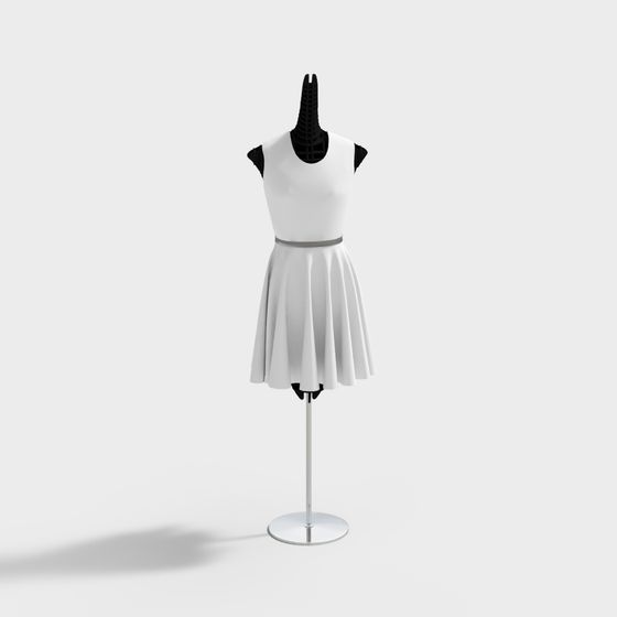 Elegant 3D Dress Form Model for Modern Design