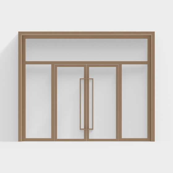 Elegant Low-Poly Door Frame 3D model Design