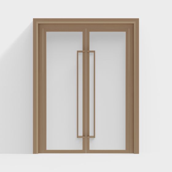 Modern Glass Door 3D model