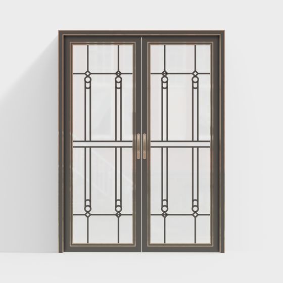 Gothic Glass Door 3D model