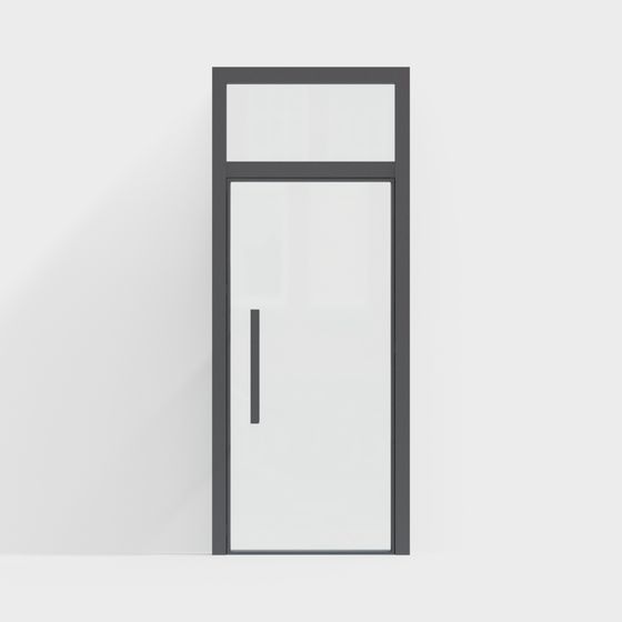 Elegant Glass Door 3D Model Design