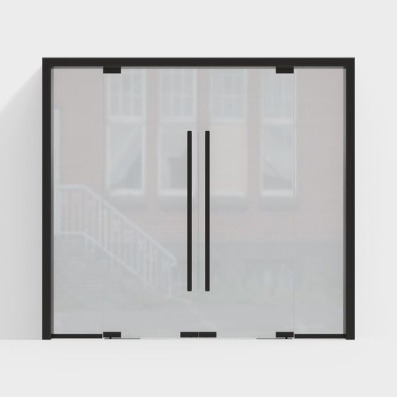 Modern Glass Door 3D model