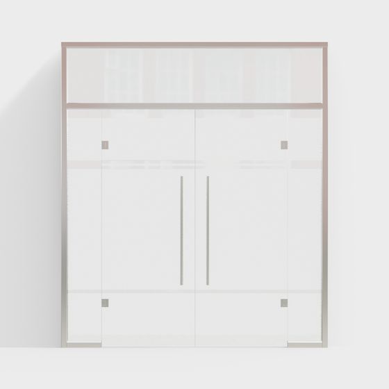 Stylish Glass Wardrobe 3D model