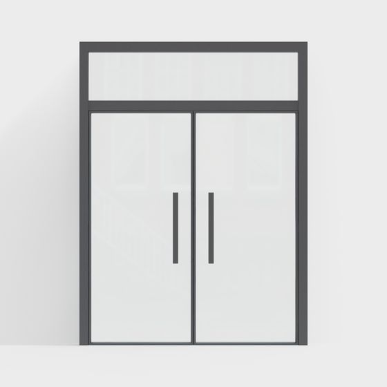 Elegant Double Door 3D model for Modern Interiors