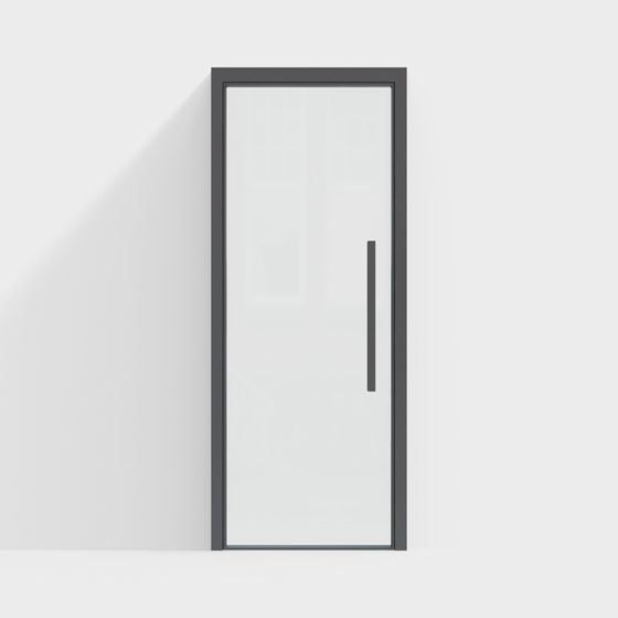Sleek Glass Door 3D model for Modern Interiors