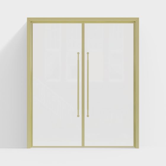 Elegant Glass Sliding Door 3D model for Any Project