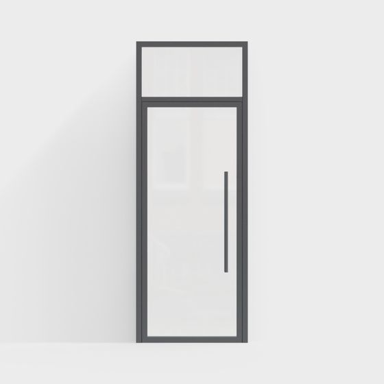 Elegant Minimalist Glass Door 3D model
