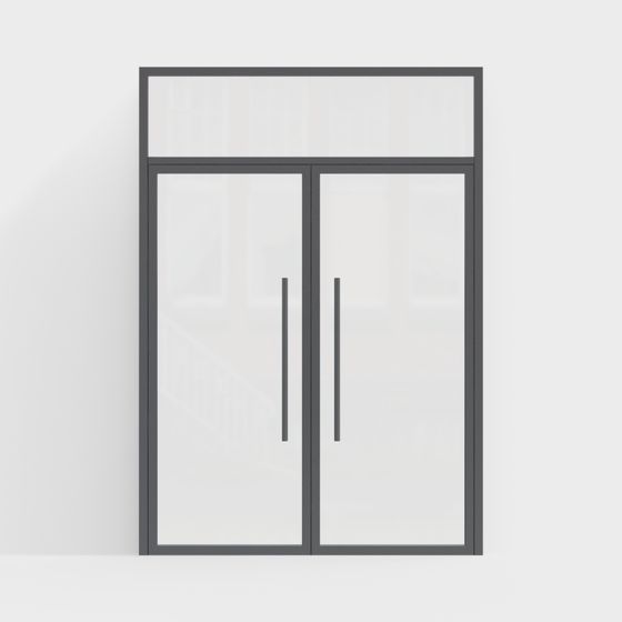 Minimalist Double Door 3D model for Modern Spaces