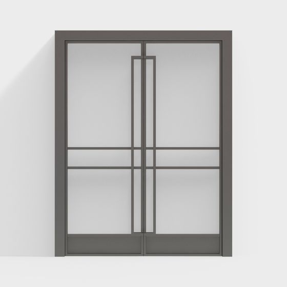Chic Glass Door 3D model for Modern Interiors