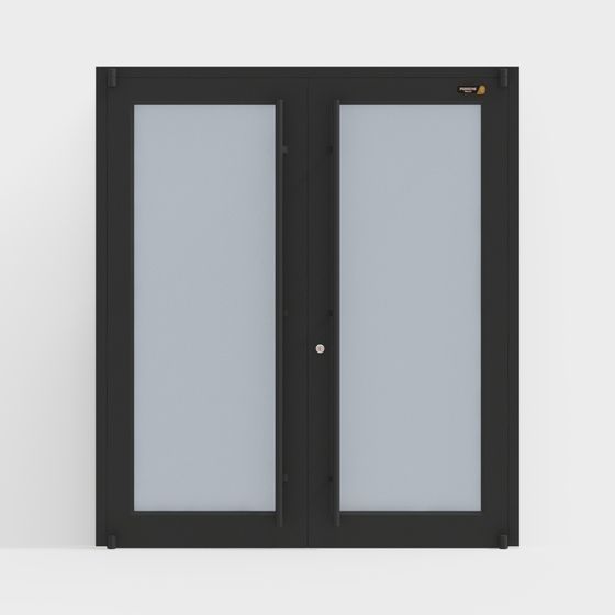 Minimalist Double Door 3D model