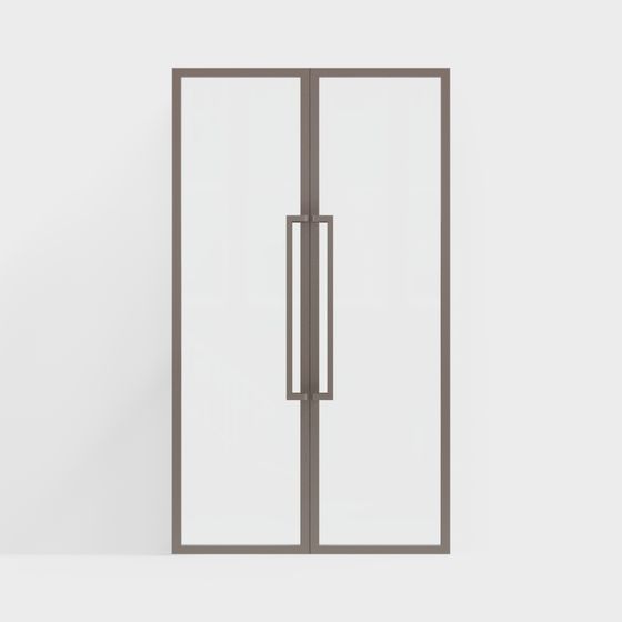 Elegant Minimalist Double Door 3D Model