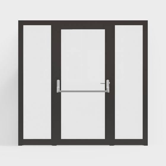 Chic Glass Sliding Door 3D model for Contemporary Spaces