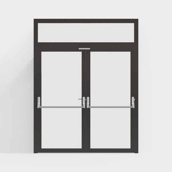 Elegant Double Door 3D model in Minimalist Style
