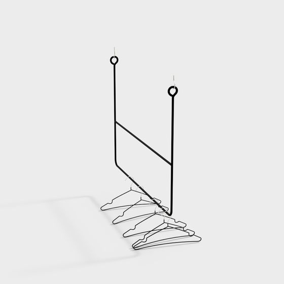 Wireframe Clothes Hanger 3D model