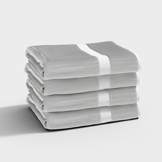 Realistic Low-Poly Towel 3D Model