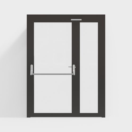 Elegant Double Door 3D model for Modern Spaces
