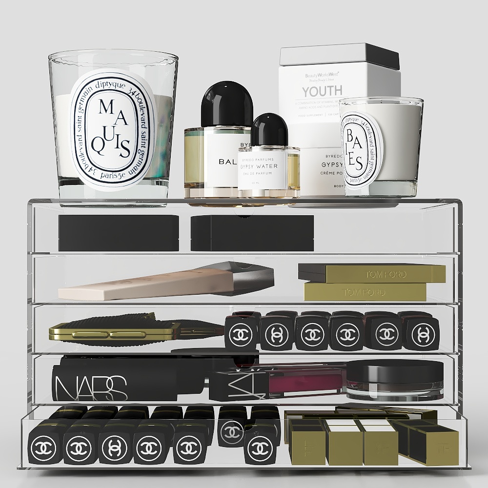 Modern Makeup Vanity Storage Cabinet 3D model