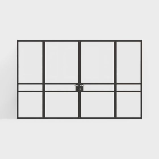 Stylish Glass Window 3D model