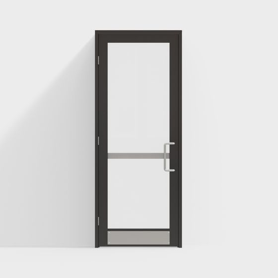 Elegant Glass Door 3D model for Modern Spaces