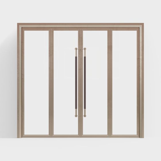 Elegant Glass Folding Door 3D model