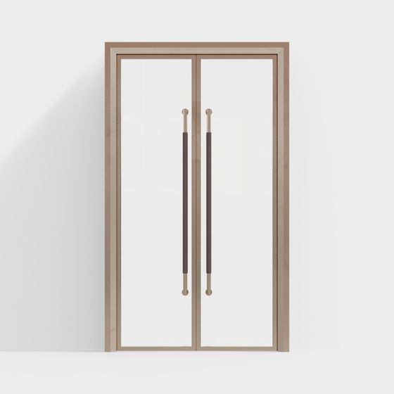 Stylish Double Door 3D model for Modern Spaces