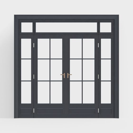 Modern Glass Door 3D model