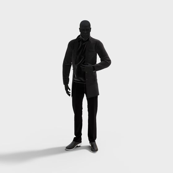 Urban Gentleman Low-Poly 3D Model