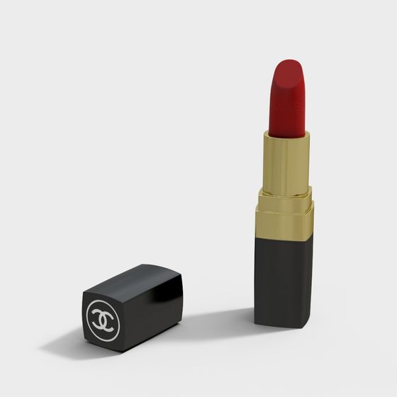 Elegant Red Lipstick 3D Model