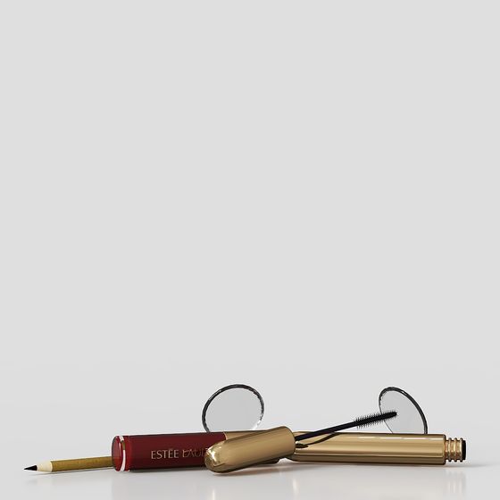 Elegant Makeup Brush and Pencil 3D model for Creatives