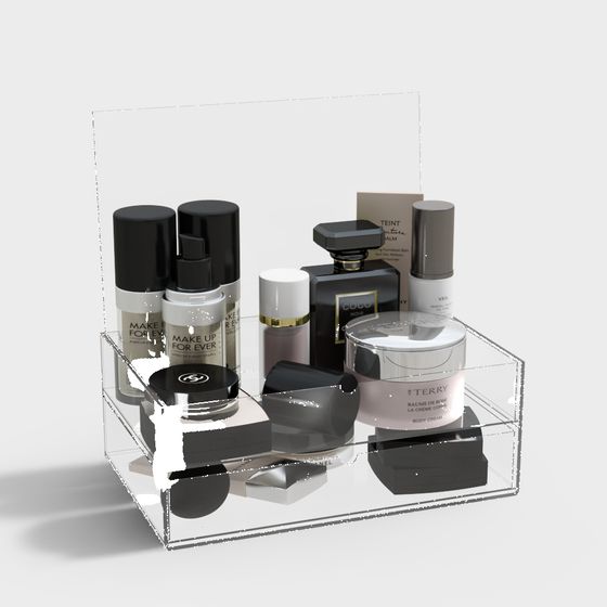 Modelli moderni di vestiti, scarpe, zaini, cosmetici e cappelli