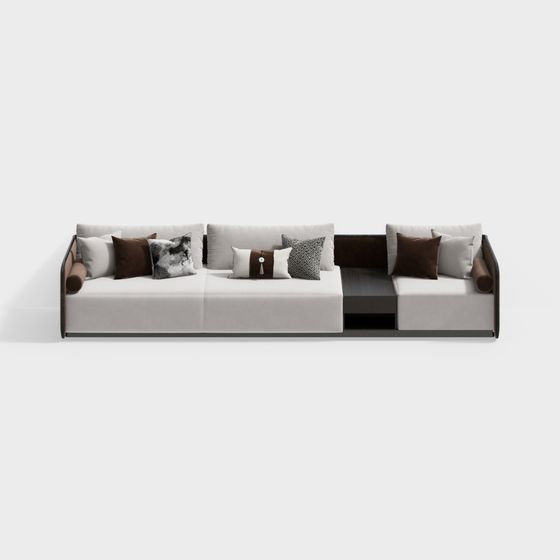 Modern Minimalist 3D Sofa Model for Stylish Interiors