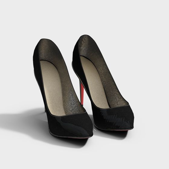 Sleek High Heel 3D model for Designers