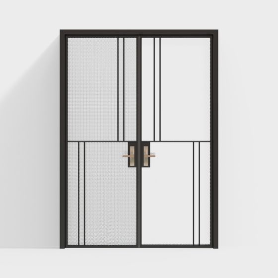Industrial Style Double Door 3D Model