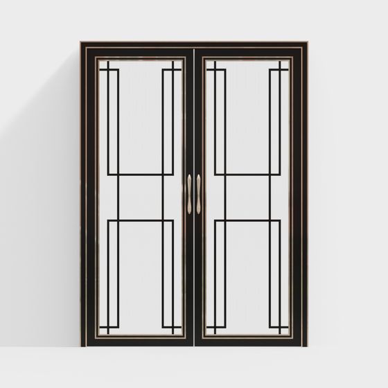 Art Deco Double Door 3D model