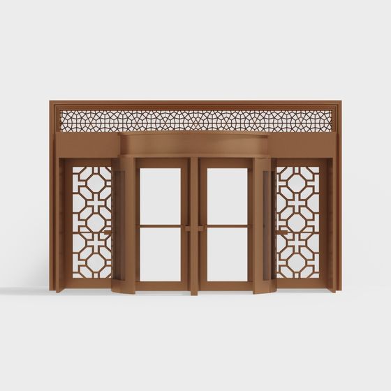 Elegant Low-Polygon Door Frame 3D model