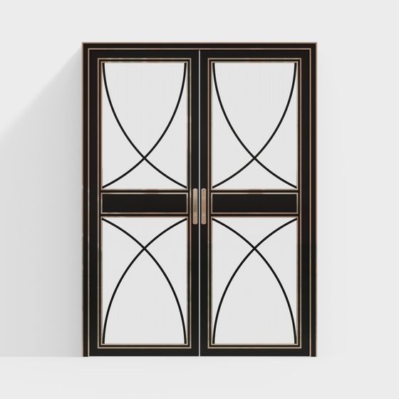 Art Deco Double Door 3D model