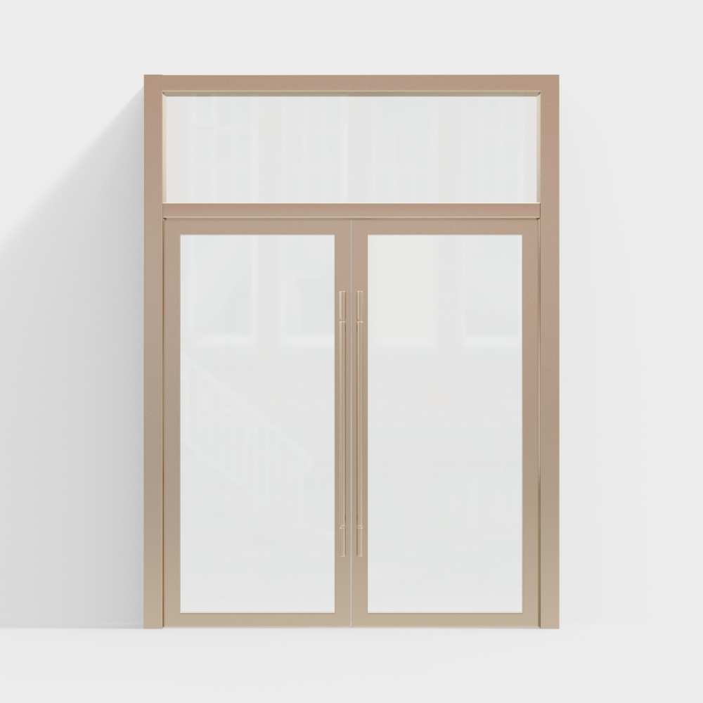 Gold office building double doors