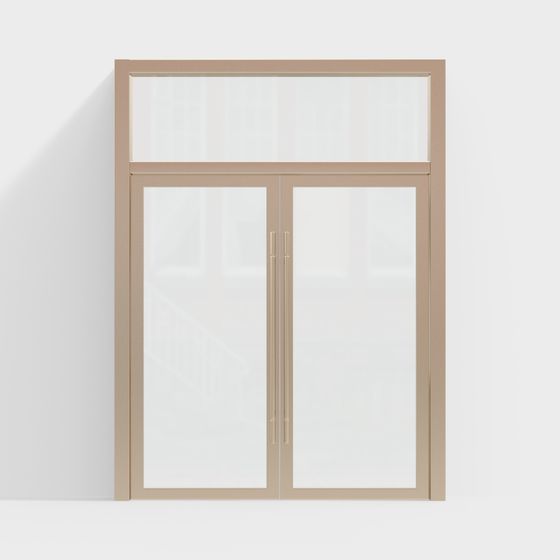 Doppeltüren des Bürogebäudes in Gold