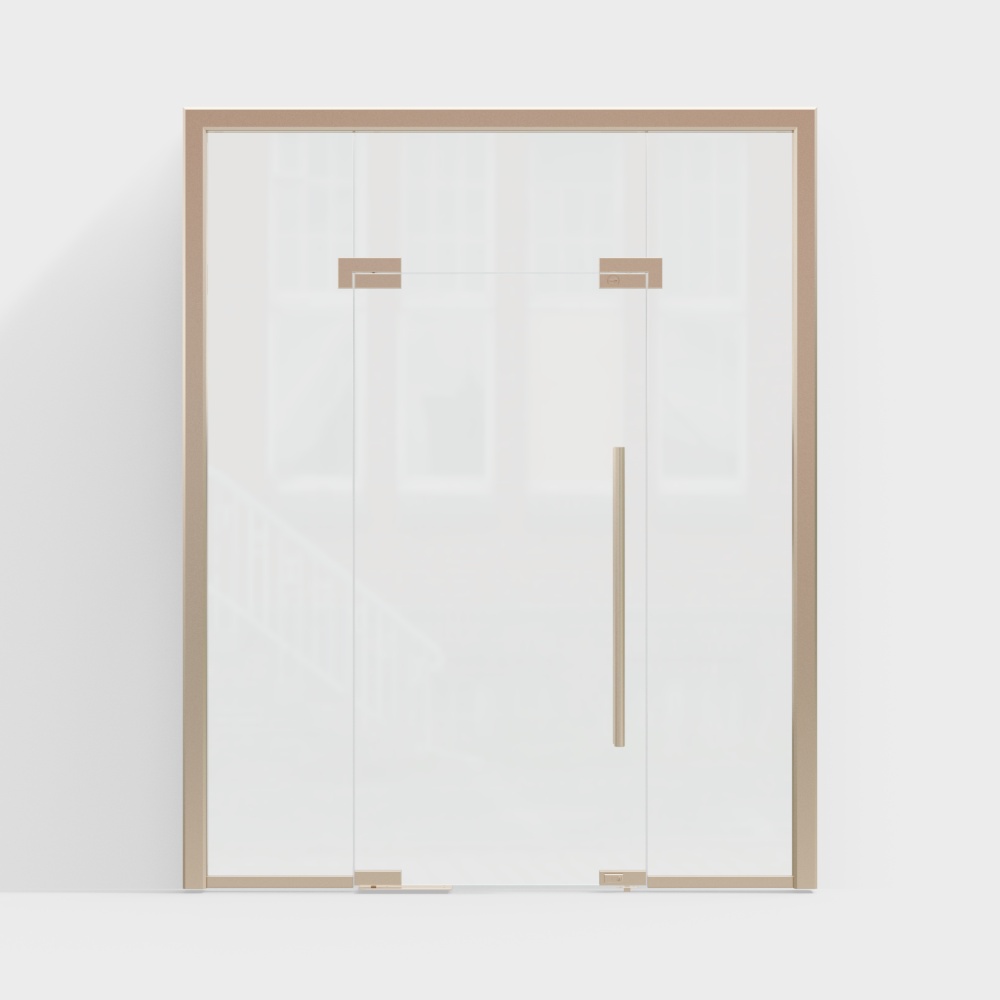 Gold office building single door