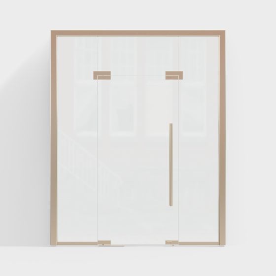 Elegant Glass Sliding Door 3D model