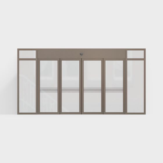 Low-Poly Glass Door 3D model for Creative Spaces