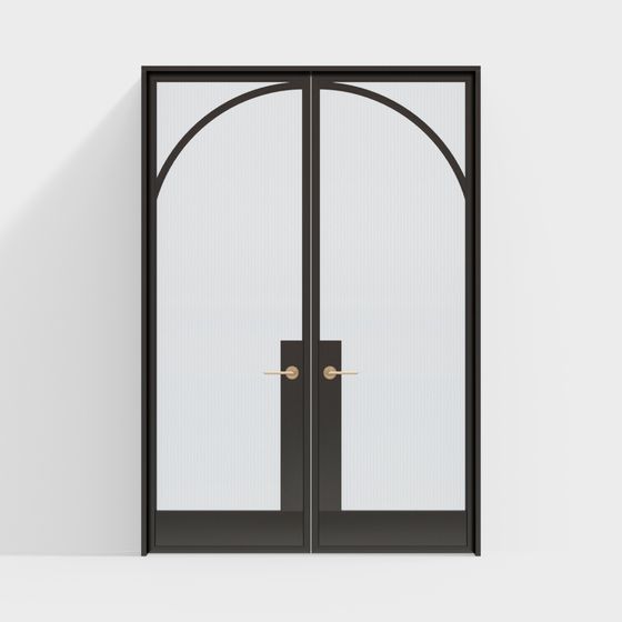 Elegant Arch Double Door 3D model