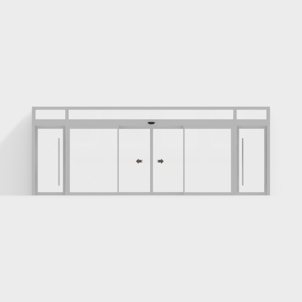 Metal office building sliding doors