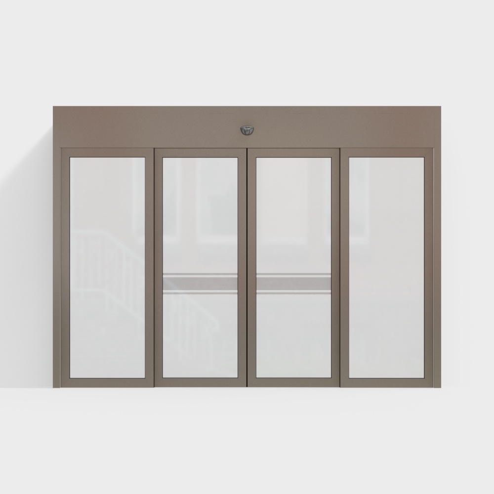 Metal office building sliding doors