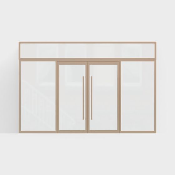 Elegant Glass Door 3D model